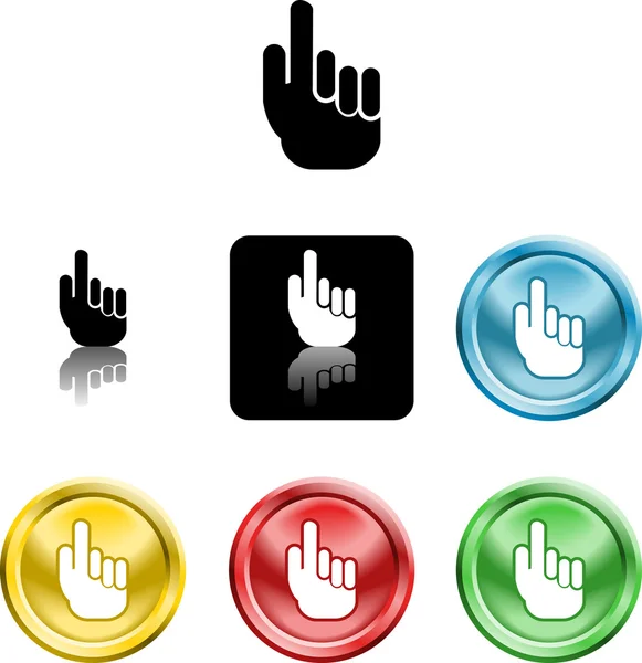 Symbol ruky ikony — Stockový vektor