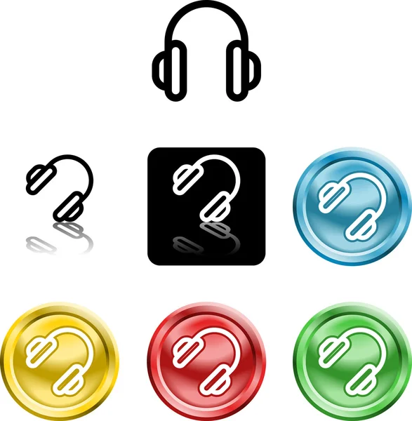 Ikona słuchawki symbol — Wektor stockowy