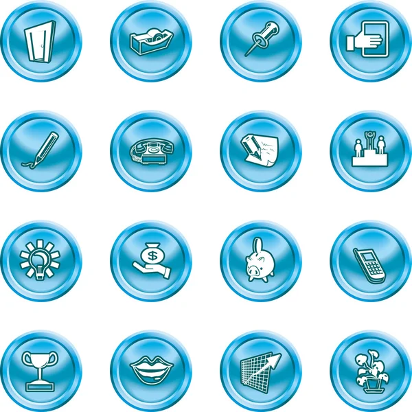 Office and business icons — Stock Vector