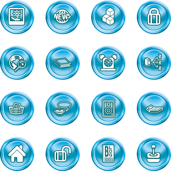 Internet and computing media icons — Stock Vector