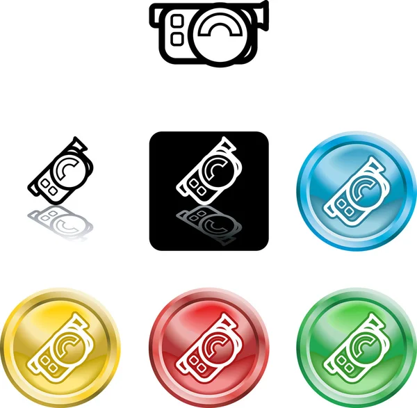 Film camera pictogram symbool — Stockvector