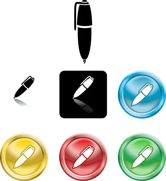 Symbole de stylo icône — Image vectorielle