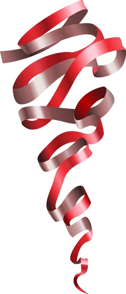 Pretty shiny curly ribbon scroll — Stock Vector