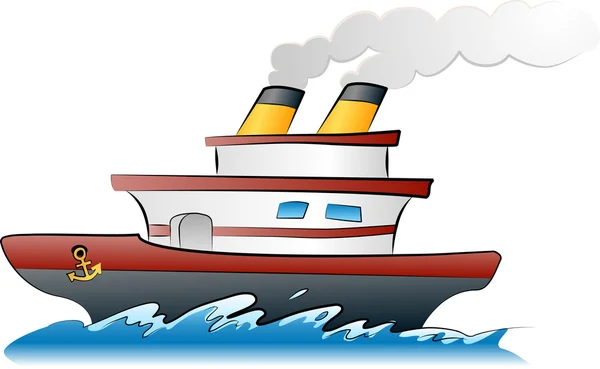Ilustrasi kapal - Stok Vektor