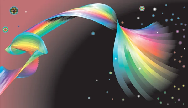 抽象的な虹の背景 — ストックベクタ