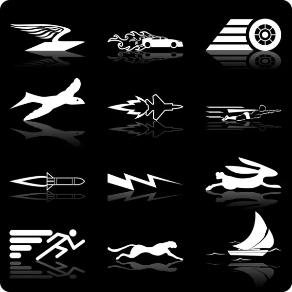 Iconos de velocidad — Archivo Imágenes Vectoriales