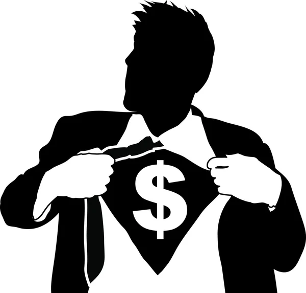 Super zakenman illustartion — Stockvector