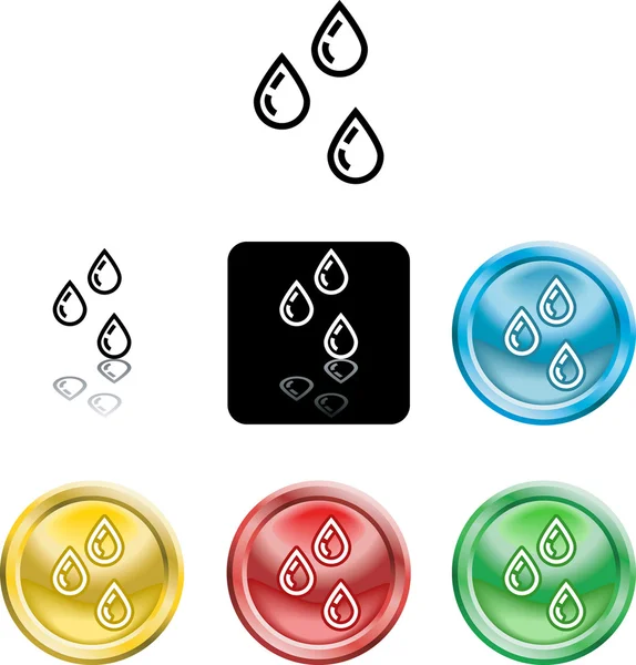 Waterdruppels pictogram symbool — Stockvector