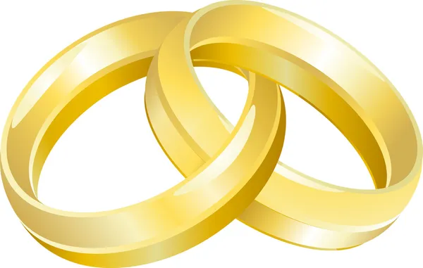 Bandes ou anneaux de mariage — Image vectorielle
