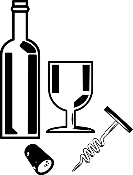 Şarap şekil — Stok Vektör