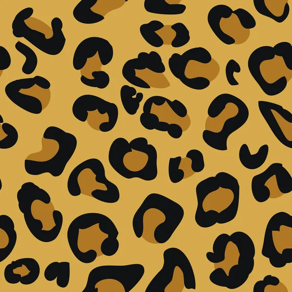 Azulejos sin costura animal patrón de impresión piel de leopardo — Vector de stock