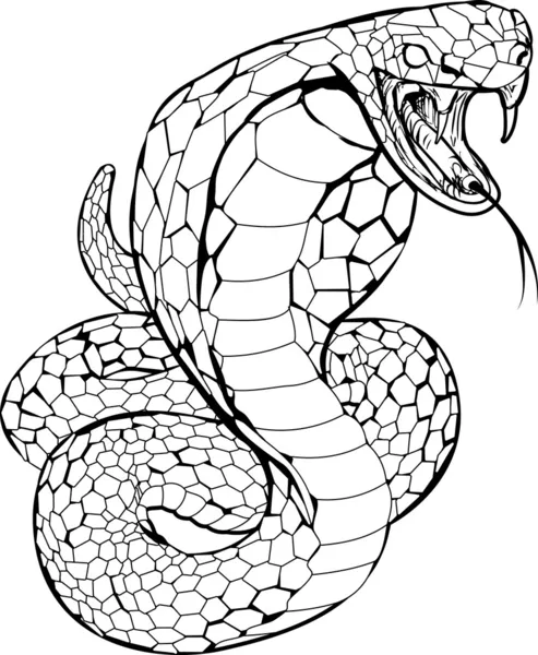 Illustration der Kobra-Schlange — Stockvektor