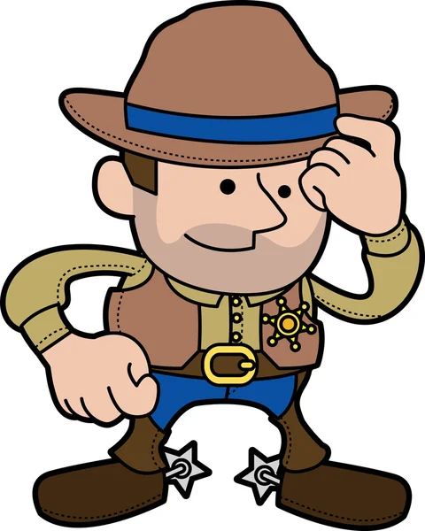 Illustration des Cowboy-Sheriffs — Stockvektor