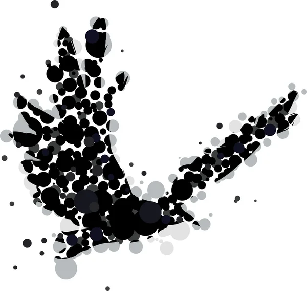 Corbeau abstrait ou corbeau en vol — Image vectorielle