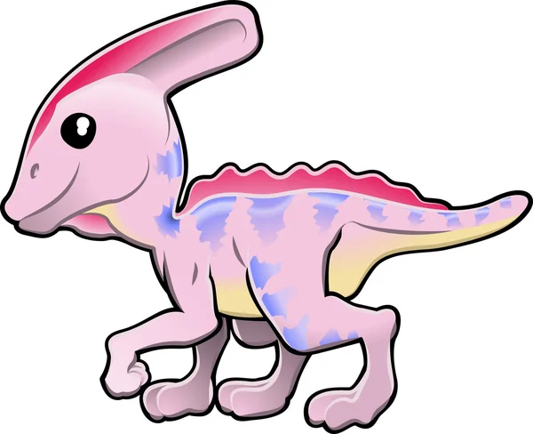 Dinosaurio amistoso lindo — Vector de stock