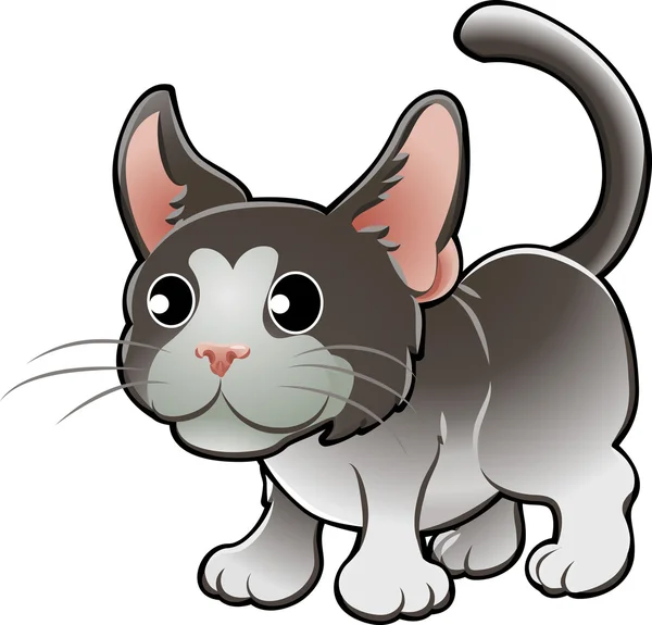 Graziosa illustrazione vettoriale del gatto domestico — Vettoriale Stock
