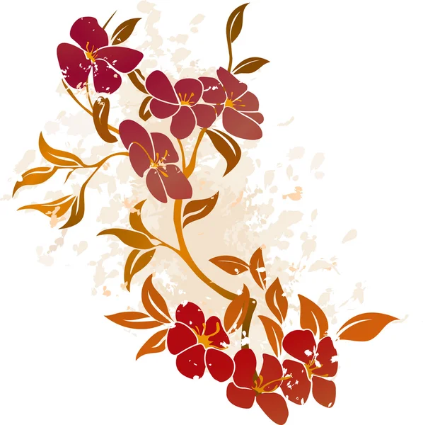Vecteur de fond grunge floral — Image vectorielle