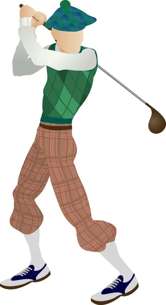 Golfer — Stockvektor