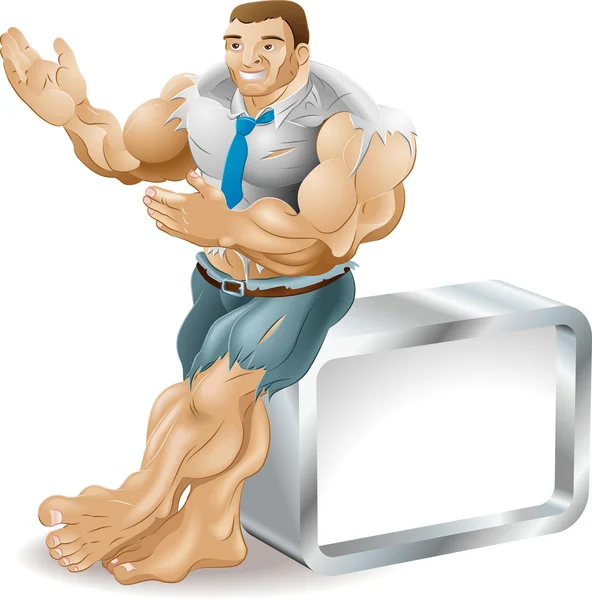 Biznesmen mięśni — Wektor stockowy