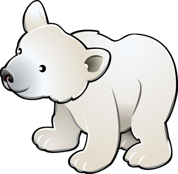 Cute Polar Bear Vector Illustration — Stock Vector