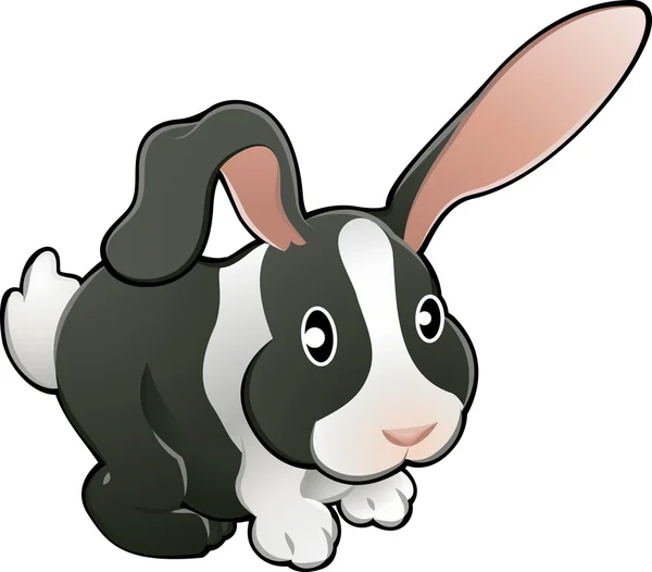 Cute lovable rabbit vector illustration — Stock Vector