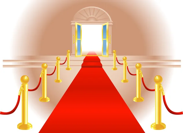 Red Carpet Entrance — Stock Vector