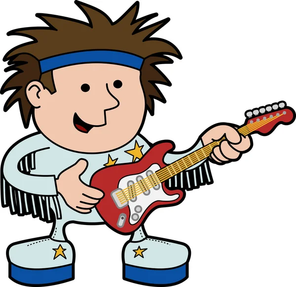 Ilustrace rockový hudebník — Stockový vektor