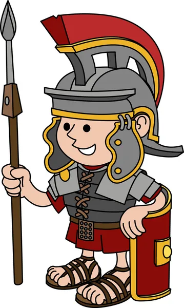 Illustration of Roman soldier — Stock Vector