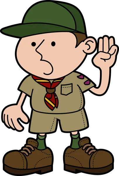 Ilustrace boy scout — Stockový vektor