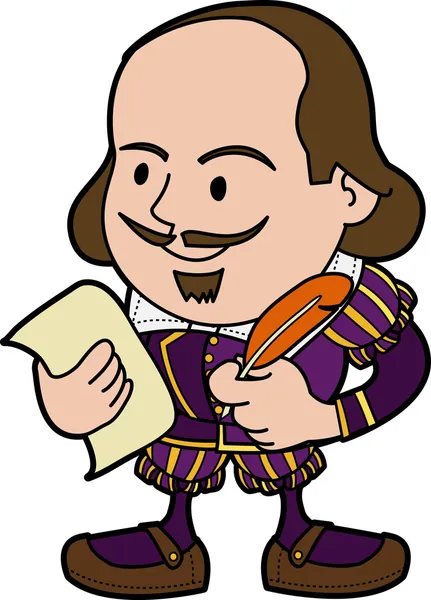 Illustrazione di Shakespeare — Vettoriale Stock