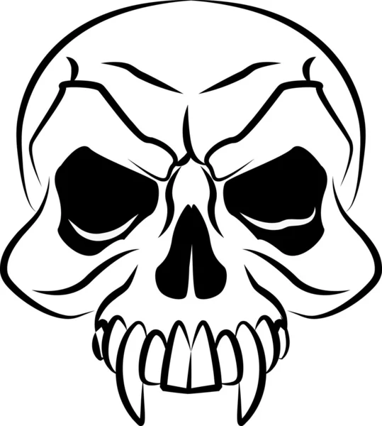Illustration d'un crâne — Image vectorielle