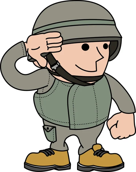 男性士兵的插图 — 图库矢量图片