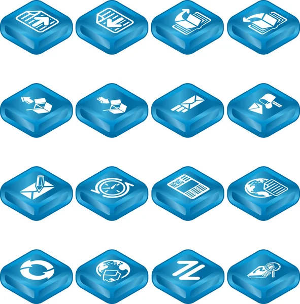 Navegador de Internet y serie de iconos de correo electrónico — Vector de stock