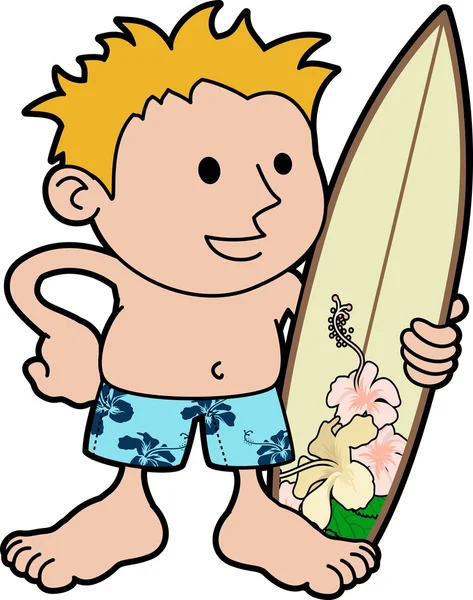 Illustratie van surfer — Stockvector