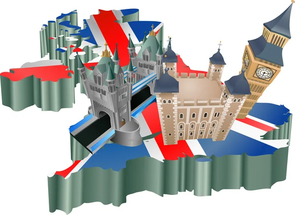 Velká Británie turistika — Stockový vektor
