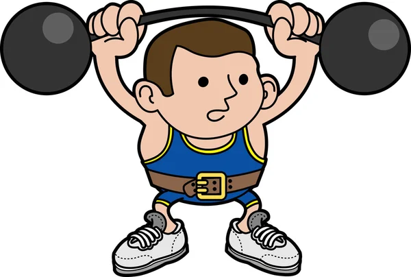 Illustration des männlichen Gewichthebers — Stockvektor