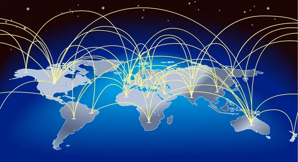 Dünya Ticaret harita arka plan — Stok Vektör