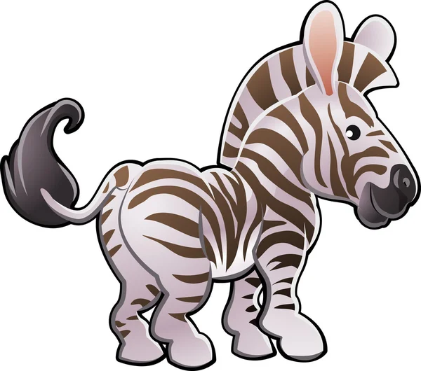 Niedliche Zebra Vektor Illustration — Stockvektor