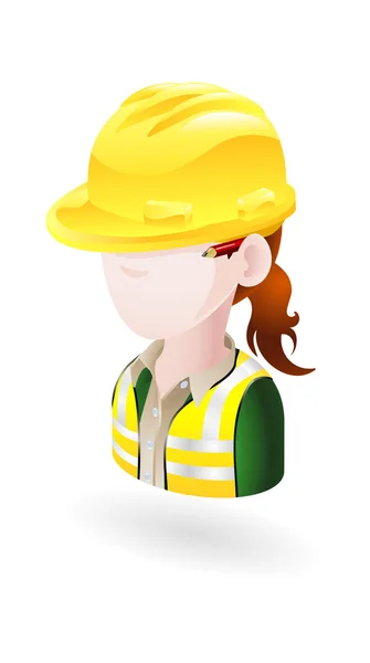 Ilustracja kobiece inżynier — Wektor stockowy