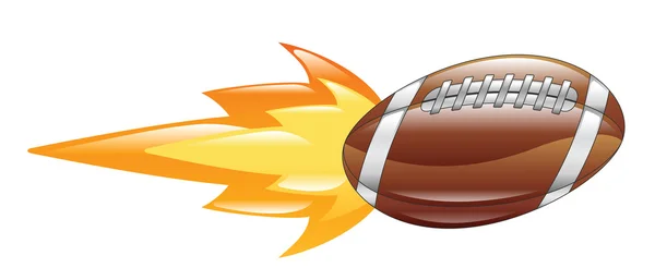 Flaming american football — Stock Vector