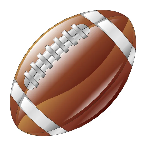 Shiny glossy american football ball icon — Stock Vector