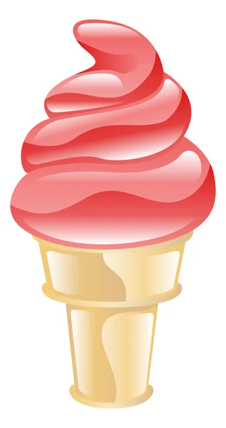 Dondurma parlak simge illüstrasyon — Stok Vektör