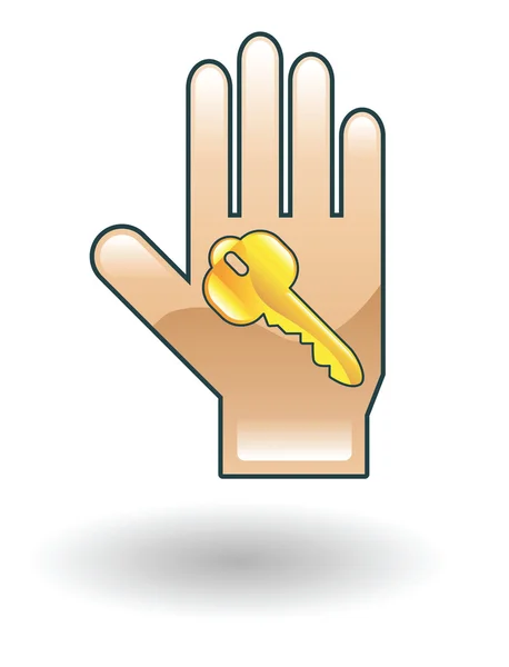 Nyckel i hand illustration — Stock vektor