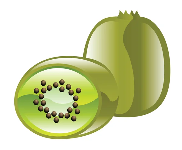 Ilustracja owoców kiwi — Wektor stockowy