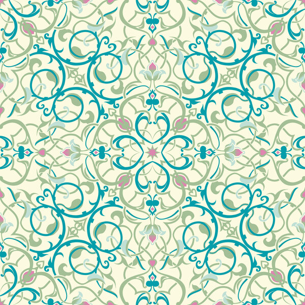 middle eastern inspired seamless tile design