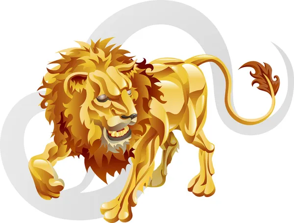 Leo le signe de l'étoile lion — Image vectorielle