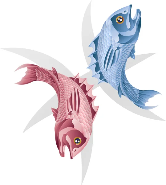 Fische das Fischsternzeichen — Stockvektor