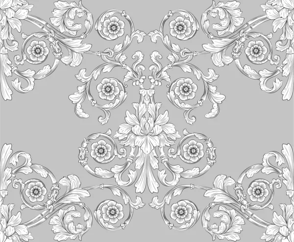 Seamless tiling floral wallpaper pattern — Stock Vector