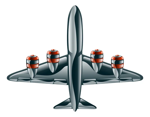 Hochglanz-Flugzeug — Stockvektor