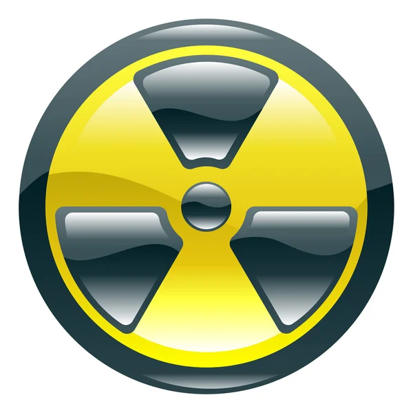 Parlak shint radyasyon sembolü simgesi — Stok Vektör